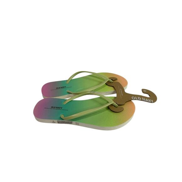 Size 8 Old Navy Womens Rainbow Flip Flops New Sandals - Picture 3 of 8